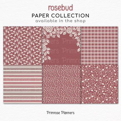 Pink and Cream Digital Paper Pack | Rosebud Floral Backgrounds | Shabby Chic Printable Paper for Crafts | Scrapbooking Supplies