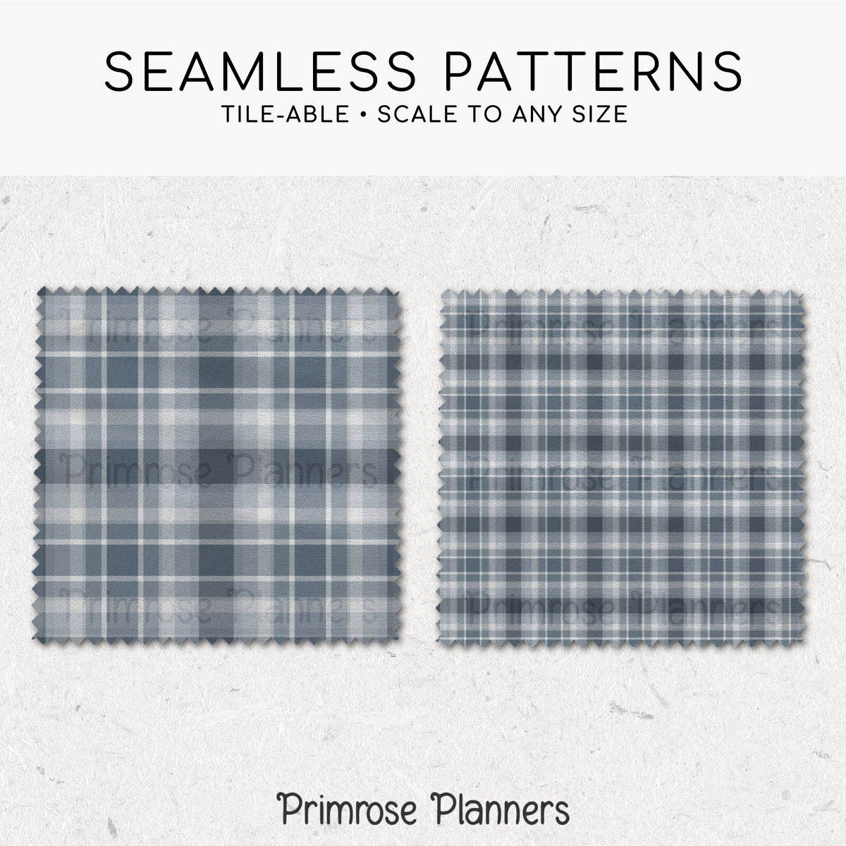 Cool Grey Plaid Digital Paper, Slate Blue Seamless Patterns, Farmhouse Gingham Scrapbook Backgrounds, Minimalist Commercial Use