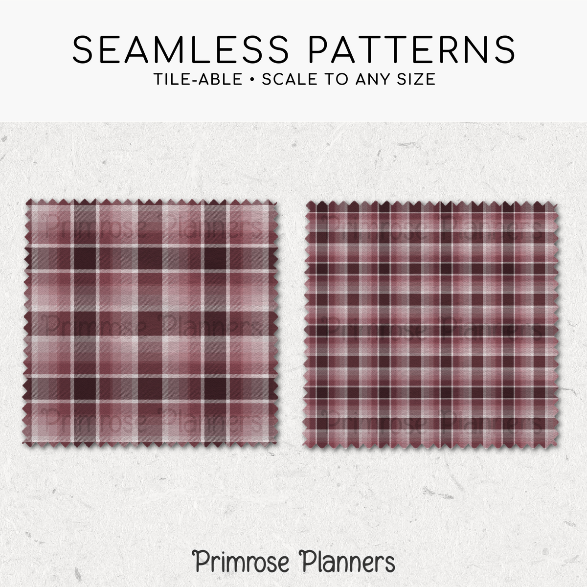 Frosted Cranberry Plaid Digital Paper, Burgundy Seamless Patterns, Farmhouse Gingham Scrapbook Backgrounds, Minimalist Commercial Use