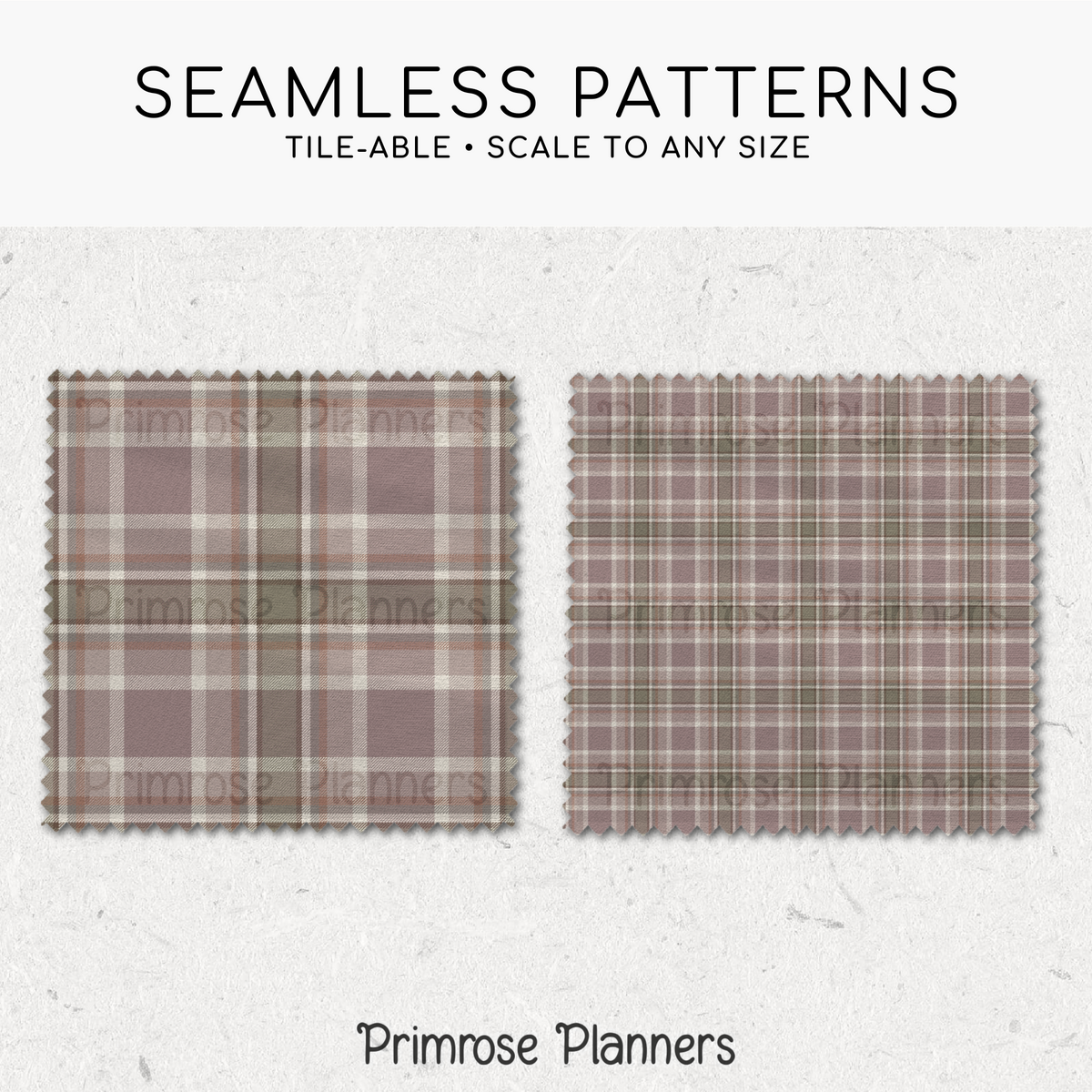 Mauve Rust Sage Plaid Digital Paper, Boho Fall Seamless Patterns, Tartan Backgrounds, Commercial Use Scrapbook Pack