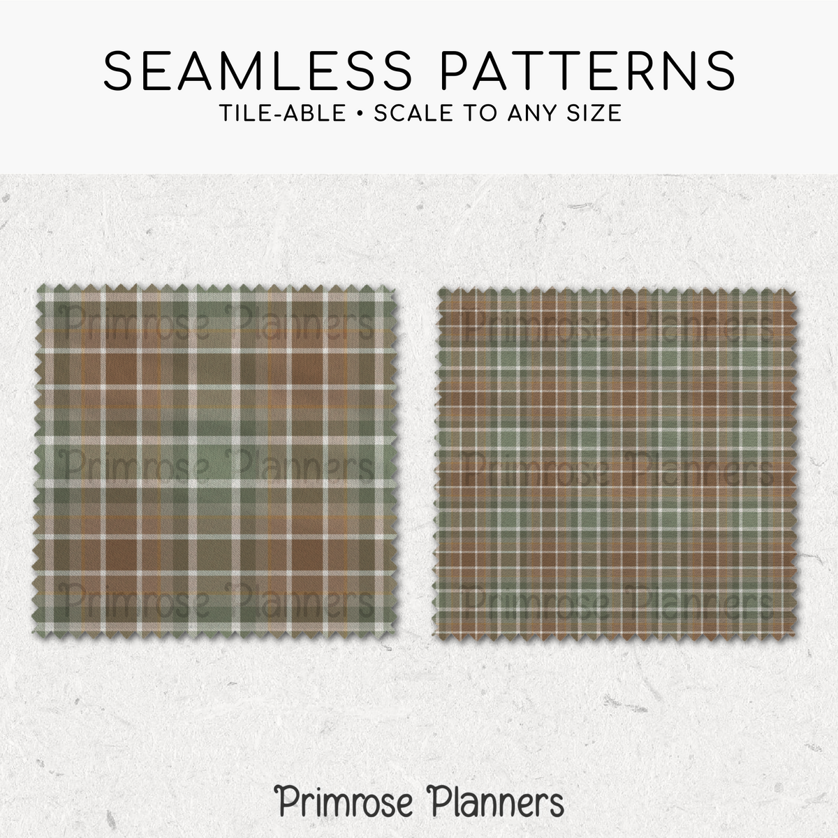 Mustard Olive Brown Plaid Digital Paper, Earth Tone Seamless Patterns, Fall Gingham Scrapbook Backgrounds, Minimalist Commercial Use