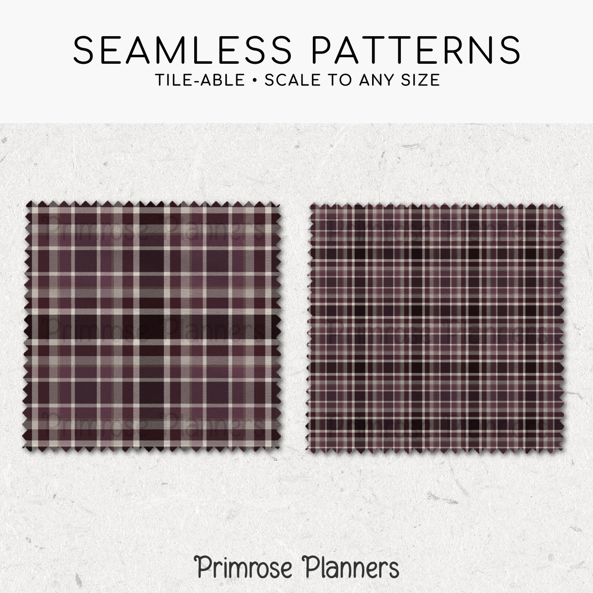 Plum Maroon Taupe Plaid Digital Paper, Earth Tone Seamless Patterns, Farmhouse Gingham Scrapbook Backgrounds, Commercial Use