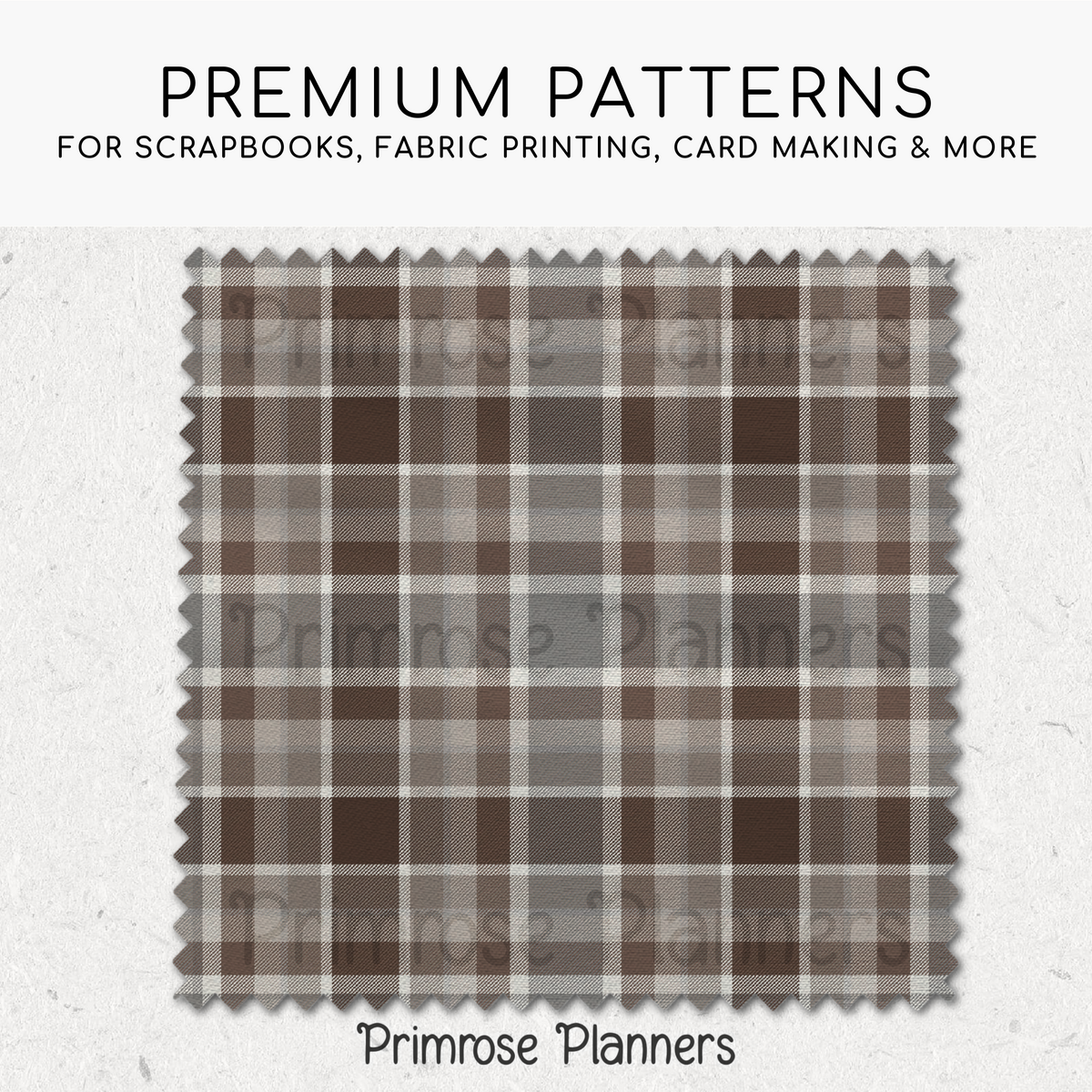 Brown and Grey Plaid Digital Paper, Neutral Seamless Patterns, Modern Farmhouse Tartan Backgrounds, Commercial Use Scrapbook Pack