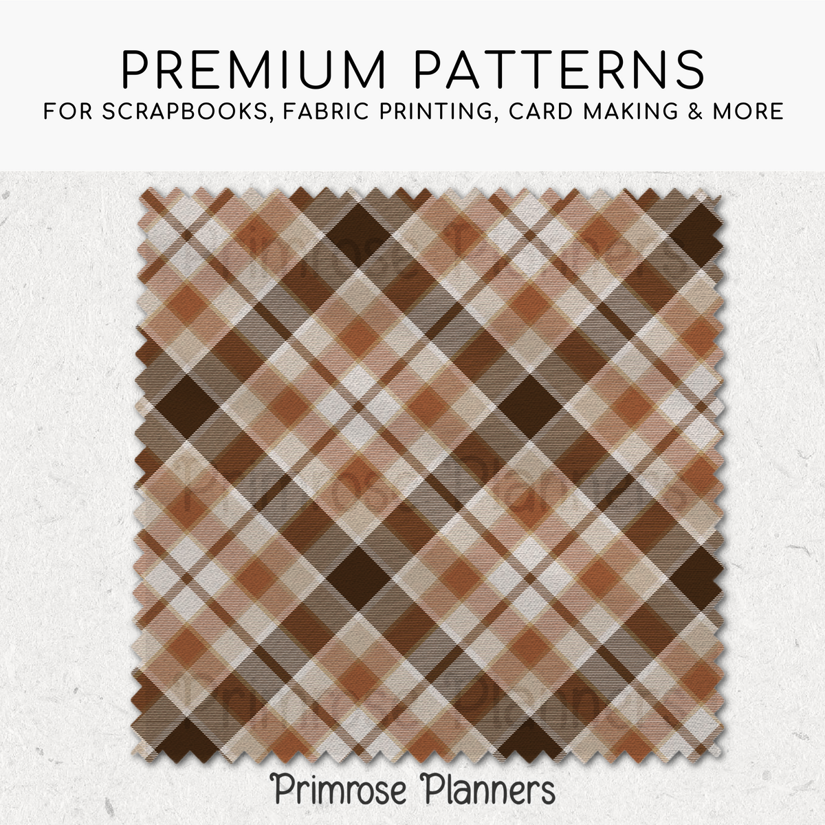 Brown Rust Tan Plaid Digital Paper, Thanksgiving Seamless Patterns, Modern Farmhouse Fall Backgrounds, Commercial Use Scrapbook Pack