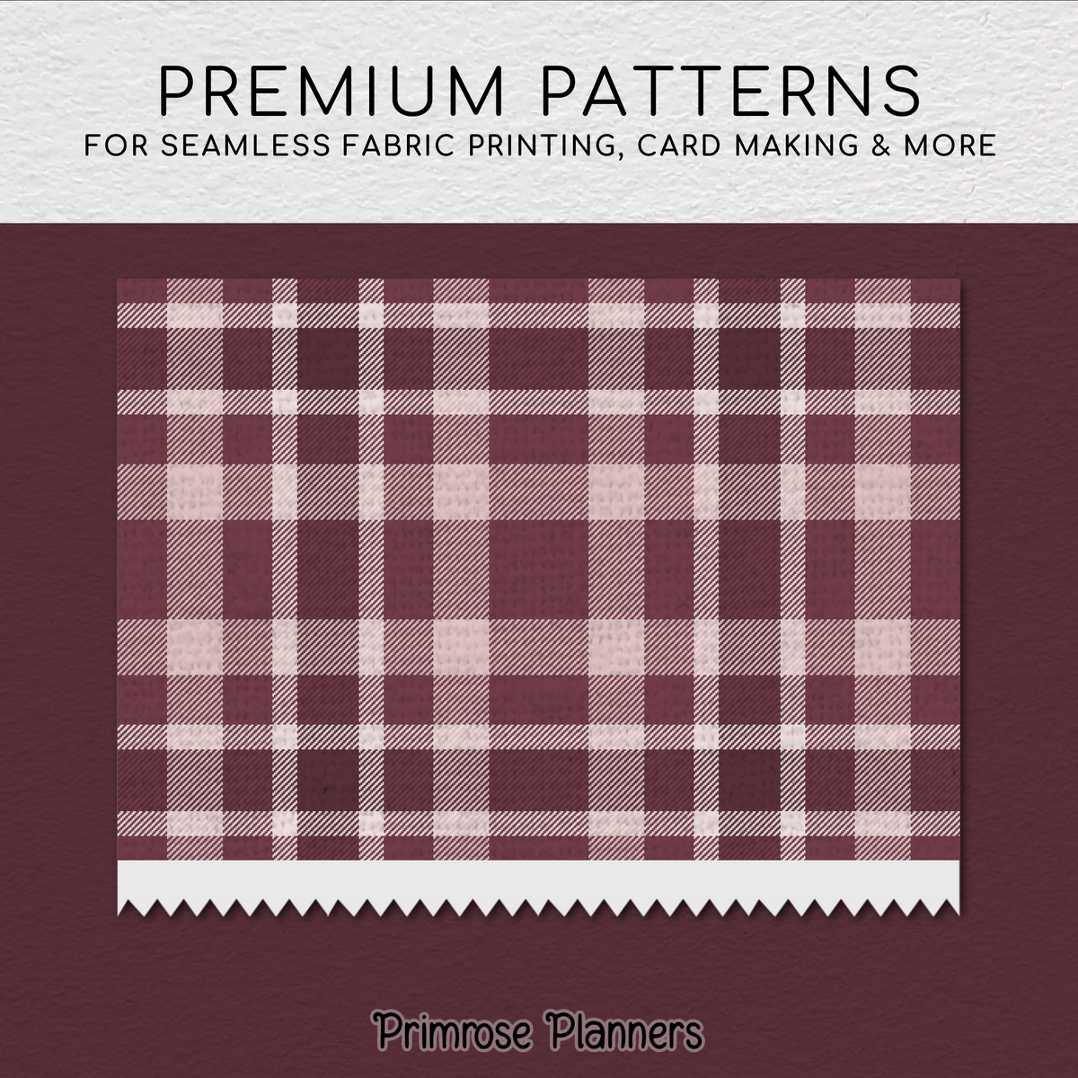 Burgundy Rose Plaid Digital Paper | 12 Seamless Check Patterns | Printable 12x12 Scrapbook Backgrounds | Commercial Use Instant Download