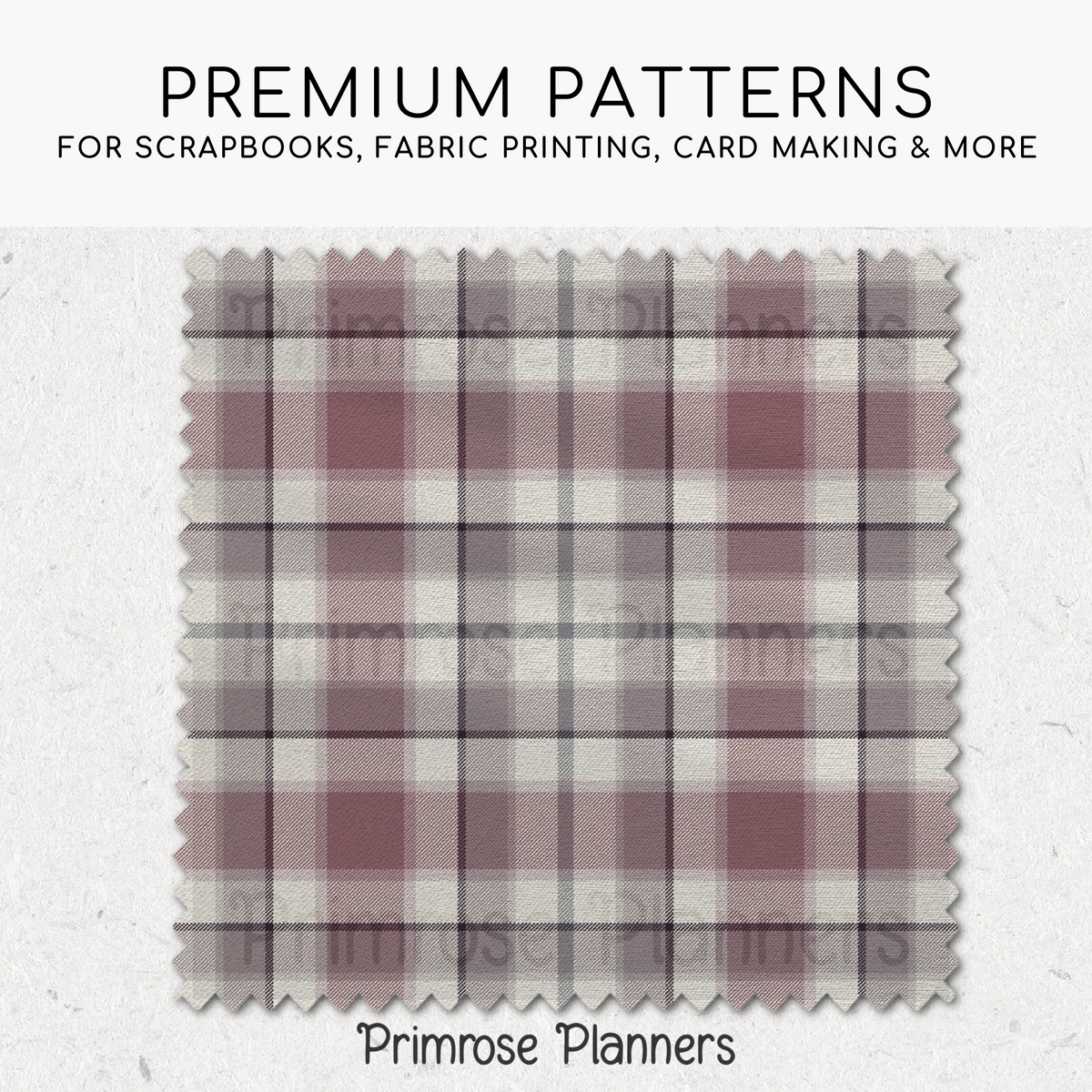 Dusty Rose Plum Grey Plaid Digital Paper, Moody Seamless Patterns, Romantic Fall Tartan, Commercial Use Scrapbook Paper Pack