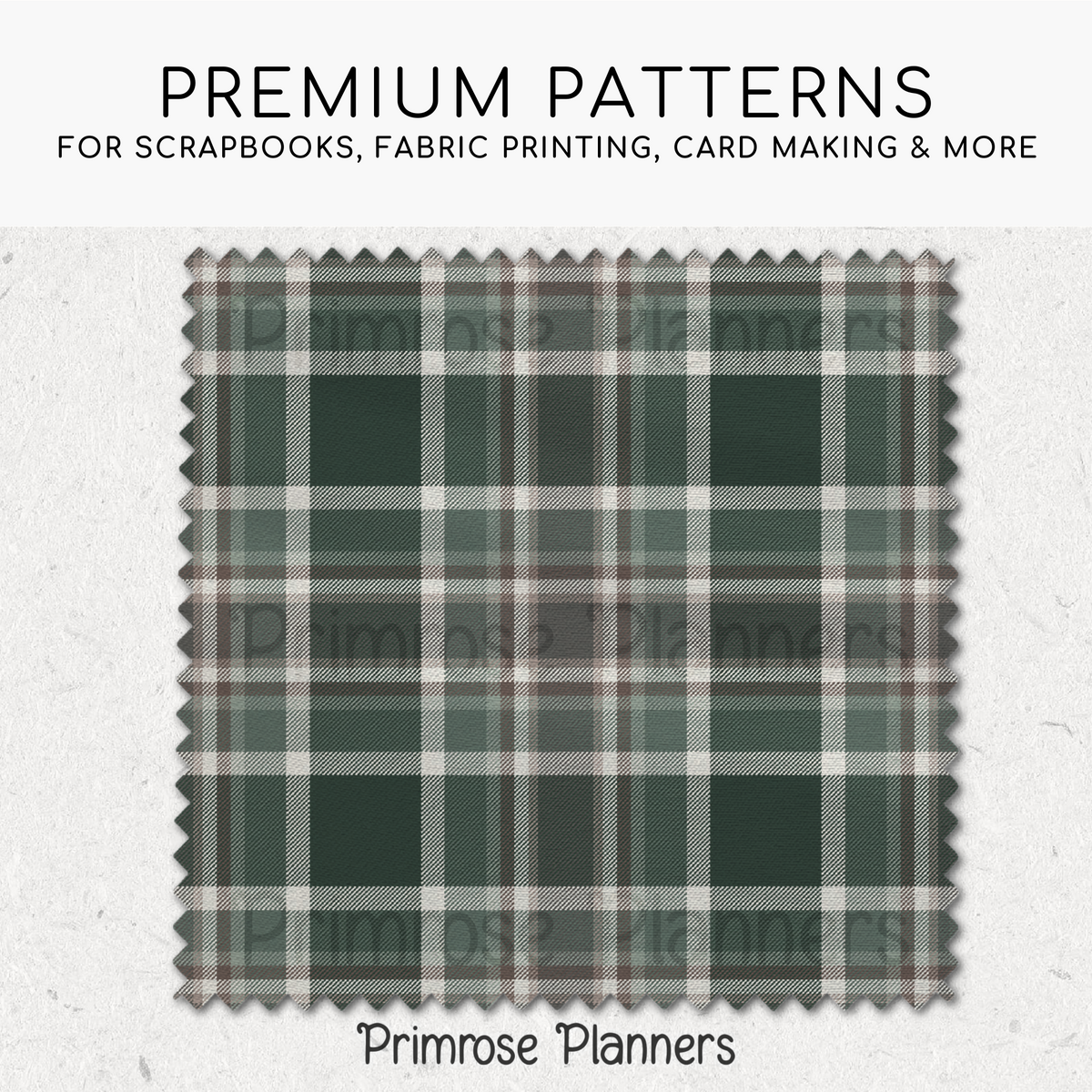 Evergreen Brown Plaid Digital Paper, Rustic Woodland Seamless Patterns, Modern Farmhouse Tartan, Commercial Use Scrapbook Pack