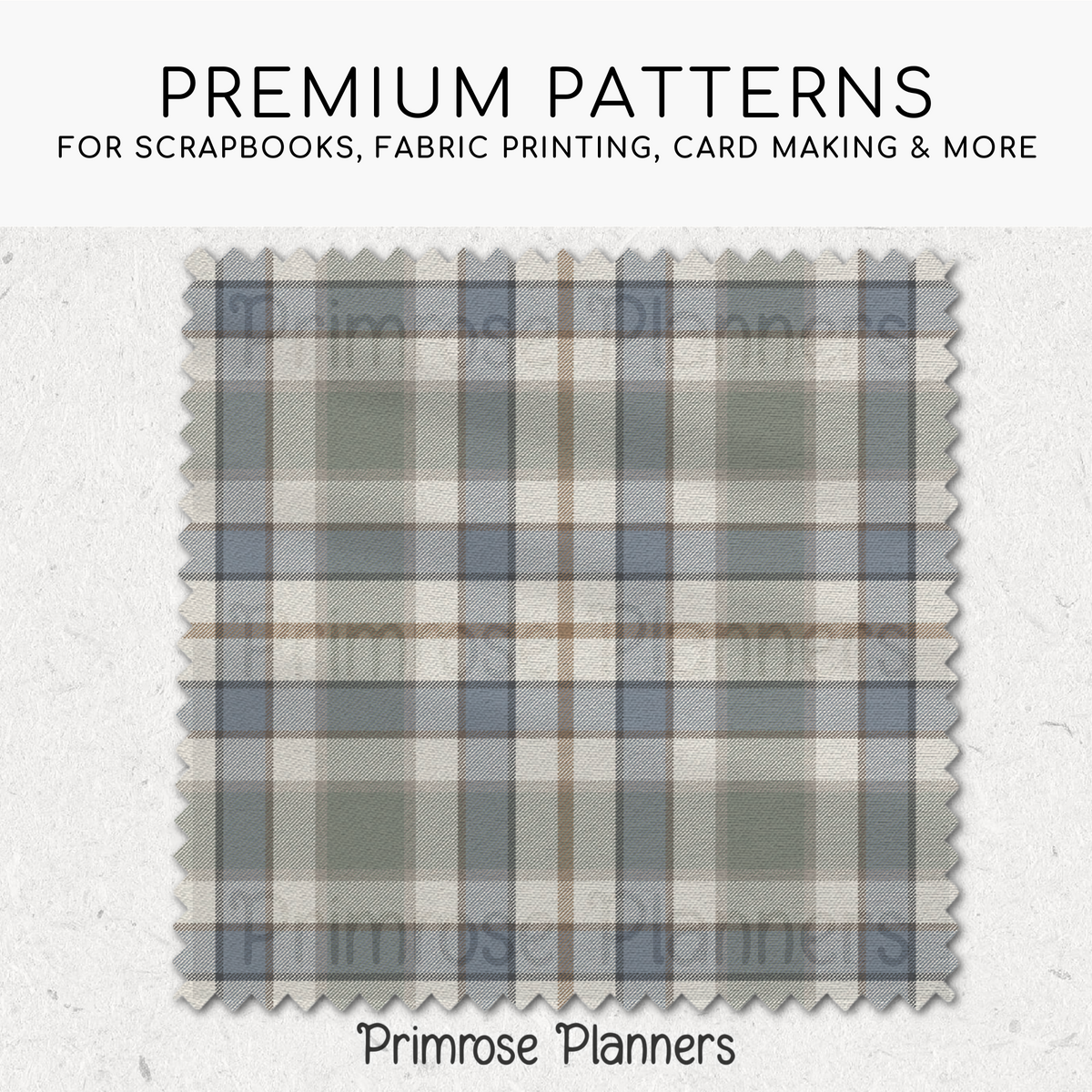 Farmhouse Neutral Plaid Digital Paper, Muted Seamless Patterns, Rustic Tartan Backgrounds, Commercial Use Scrapbook Pack