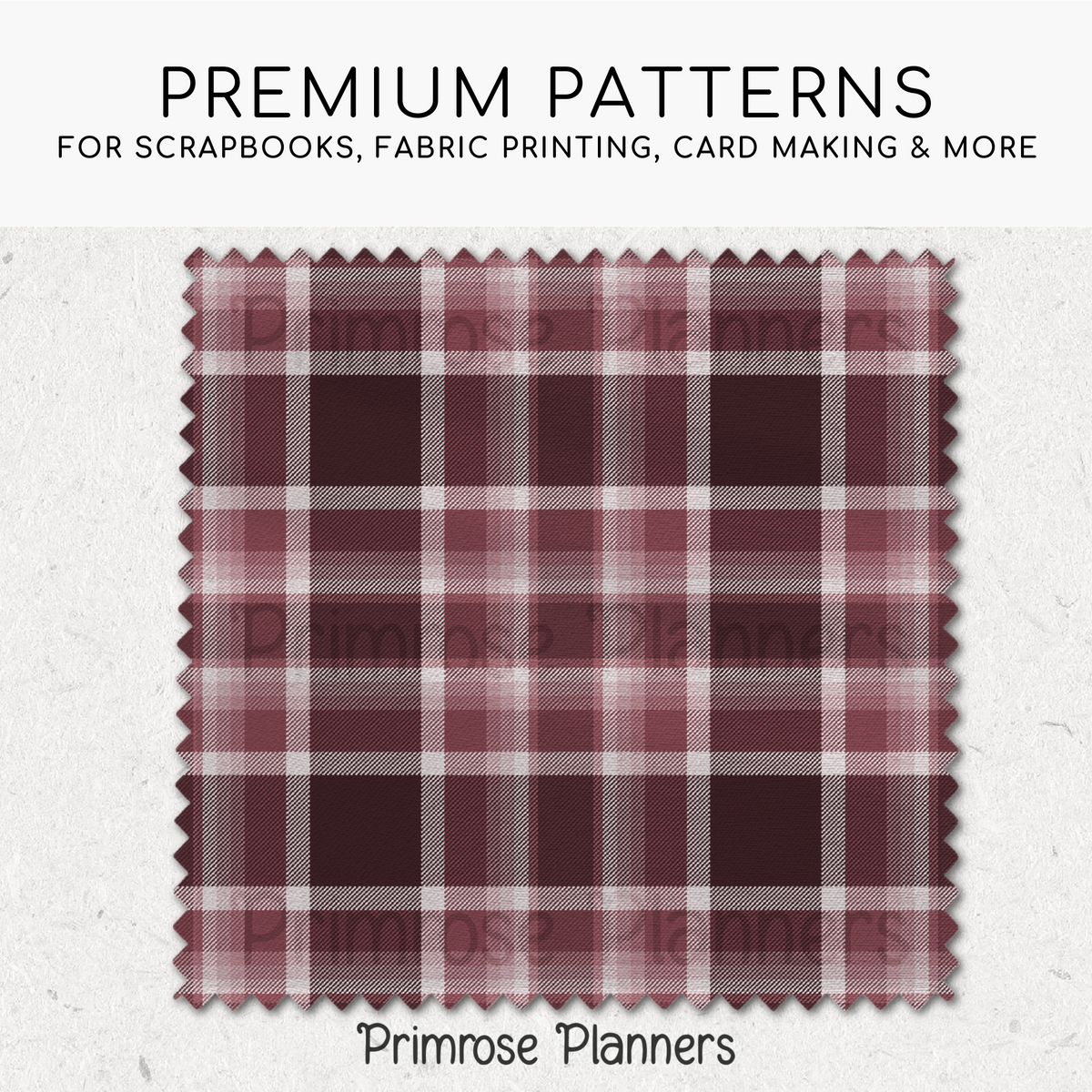 Frosted Cranberry Plaid Digital Paper, Burgundy Seamless Patterns, Farmhouse Gingham Scrapbook Backgrounds, Minimalist Commercial Use