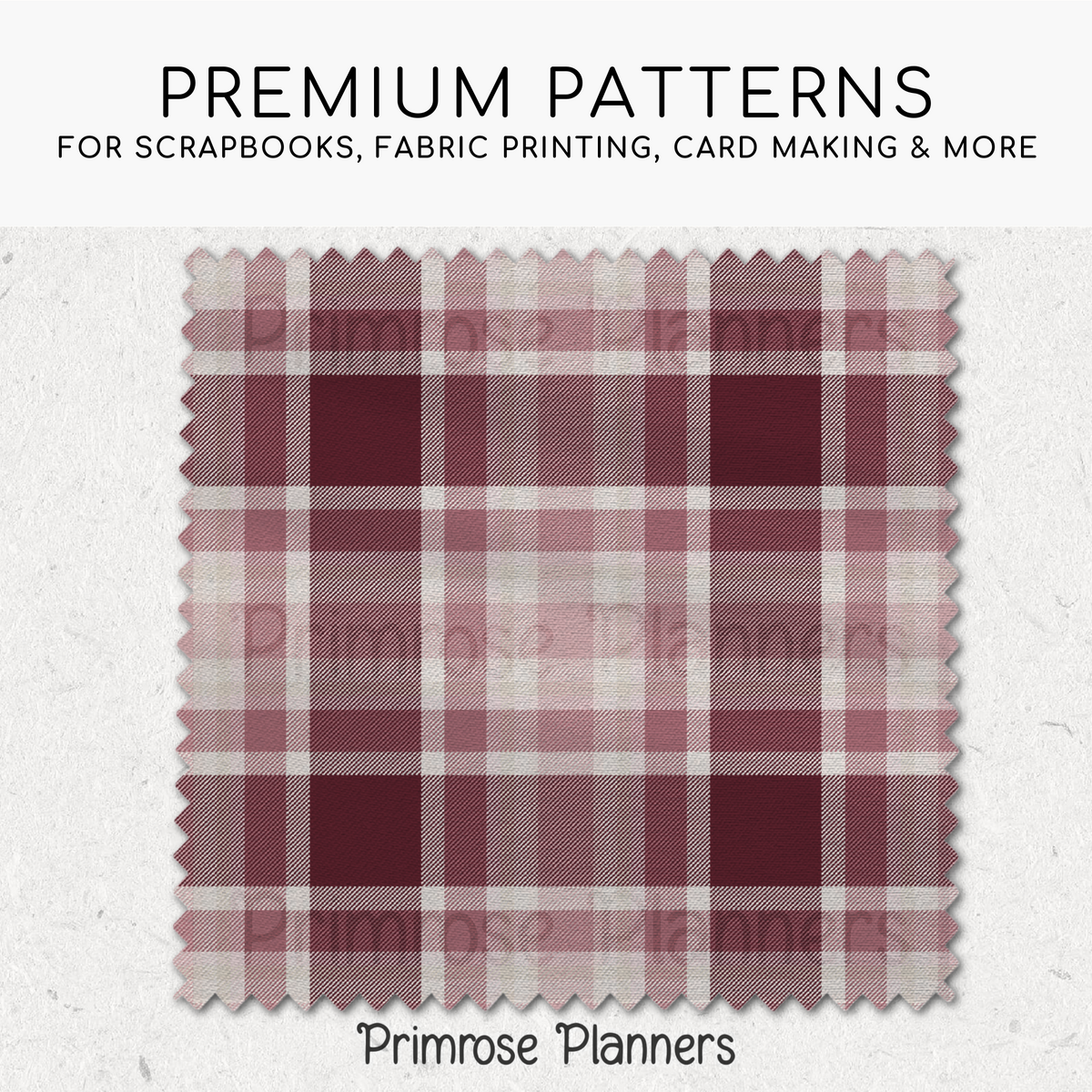 Cream Mauve Maroon Plaid Digital Paper, Valentines Seamless Patterns, Romantic Tartan Backgrounds, Commercial Use Scrapbook Pack