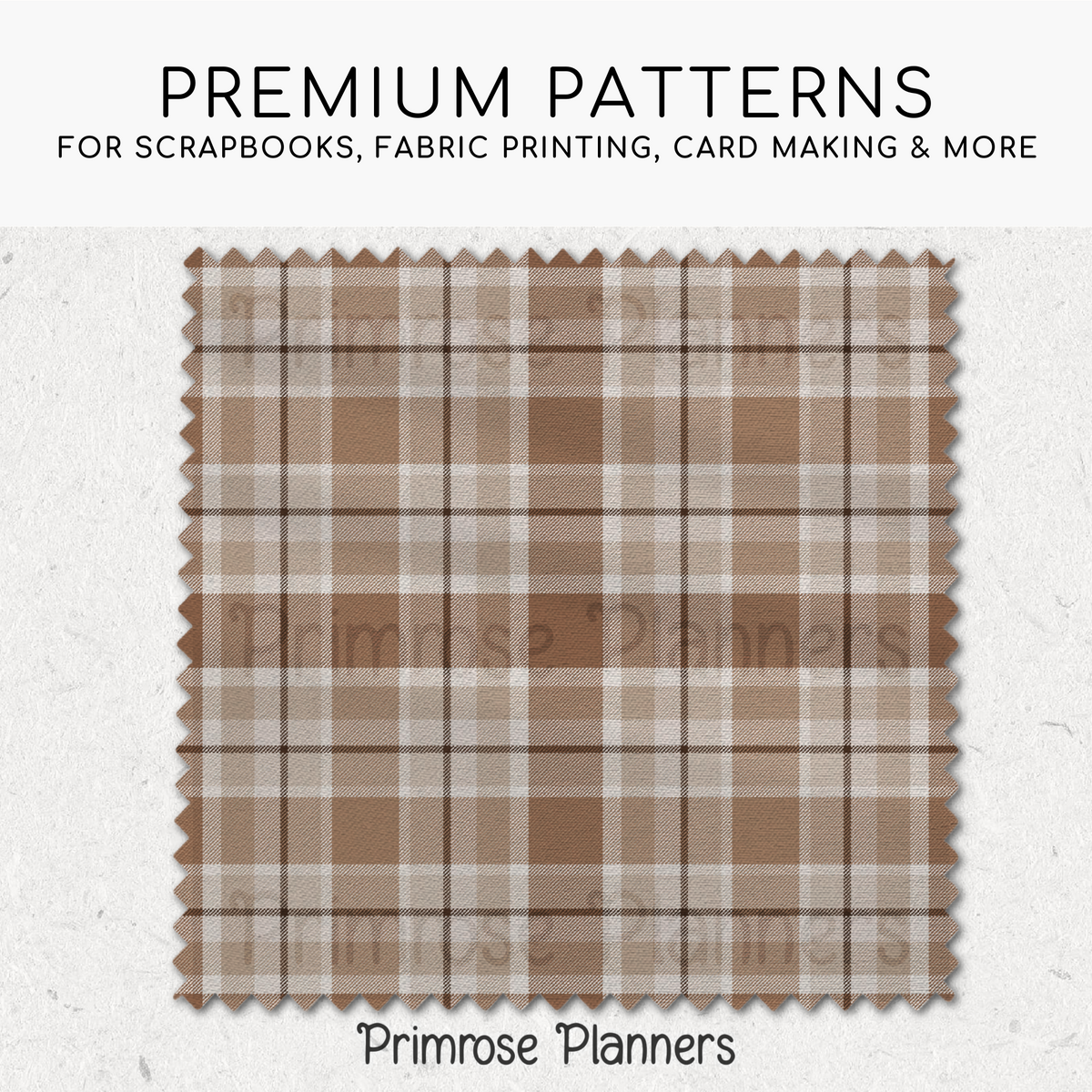 Gingerbread Tan Brown Plaid Digital Paper, Neutral Winter Seamless Patterns, Cozy Tartan Backgrounds, Commercial Use Scrapbook Pack