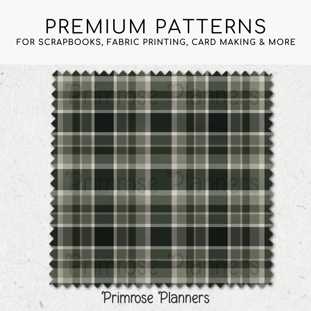 Green and Cream Plaid Digital Paper, Earthy Seamless Patterns, Forest Tartan Backgrounds, Commercial Use Scrapbook Pack