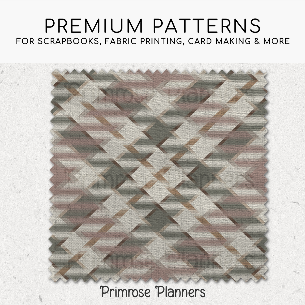 Mauve Tan Brown Plaid Digital Paper, Neutral Boho Seamless Patterns, Tartan Backgrounds, Commercial Use Scrapbook Pack