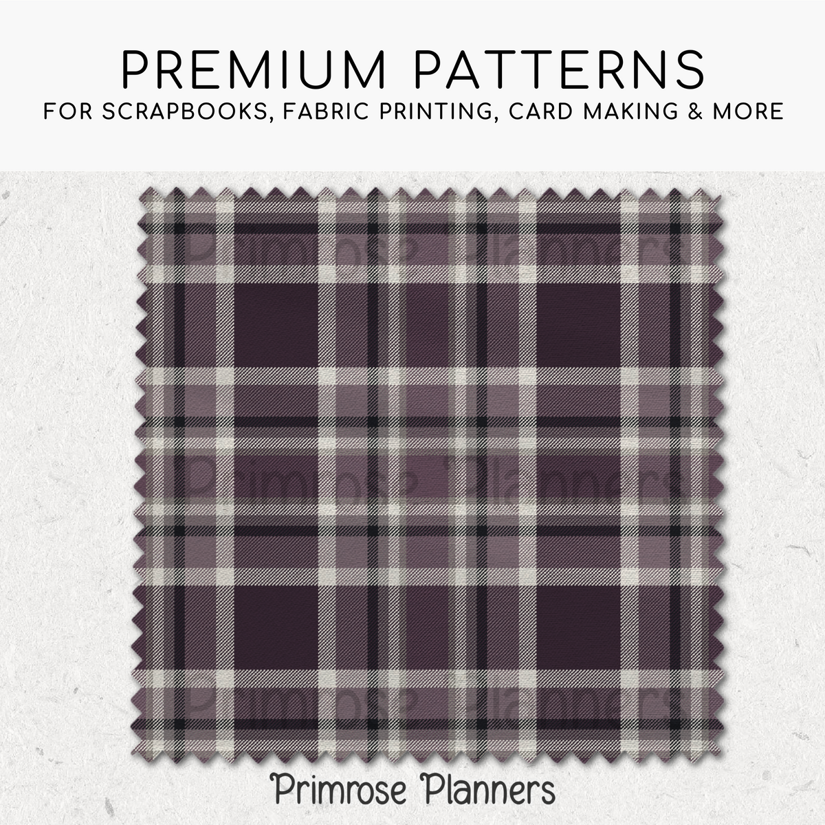 Dusty Purple & Grey Plaid Digital Paper, Moody Seamless Patterns, Farmhouse Gingham Scrapbook Backgrounds, Minimalist Commercial Use