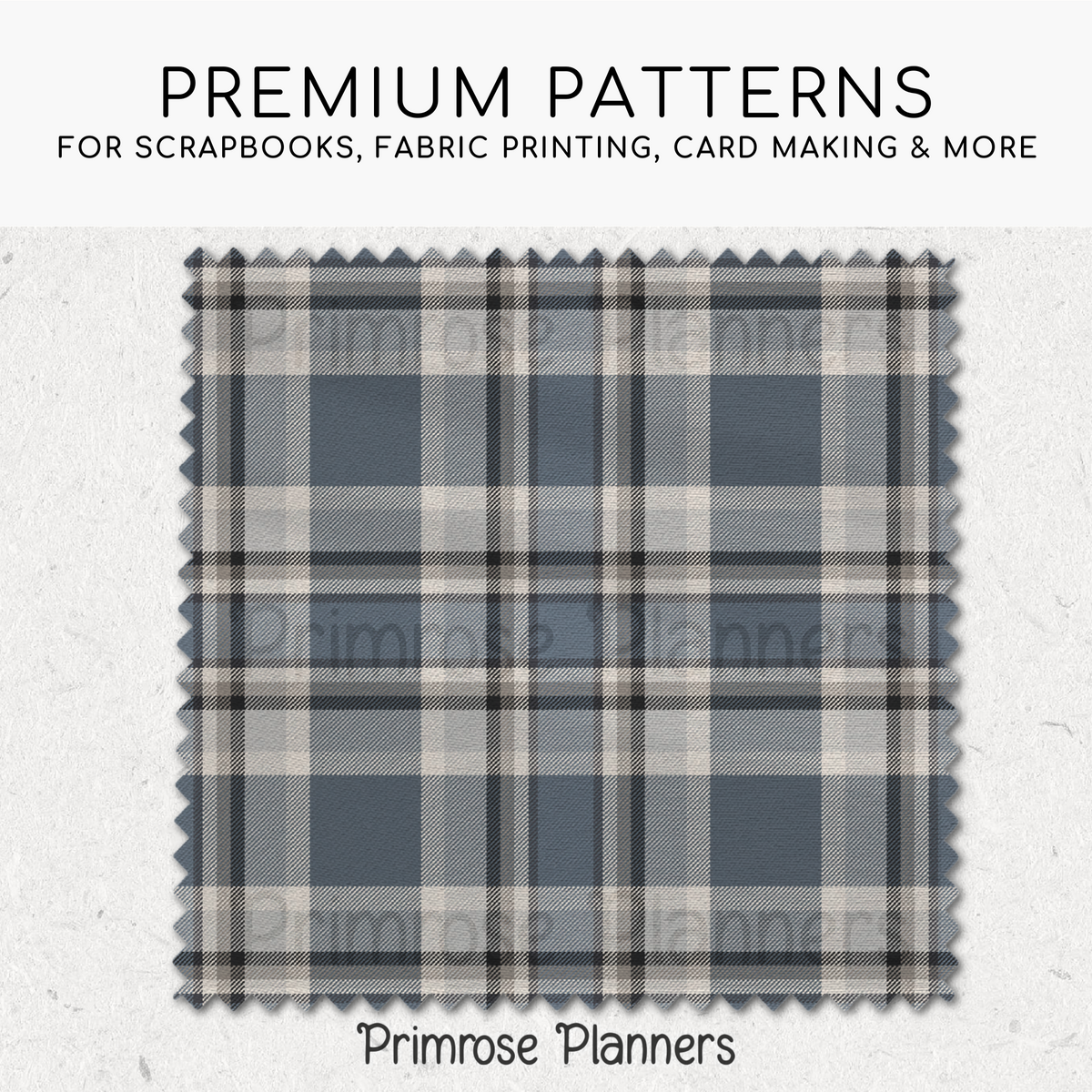 Navy & Grey Plaid Digital Paper, Blue Seamless Patterns, Farmhouse Gingham Scrapbook Backgrounds, Minimalist Commercial Use