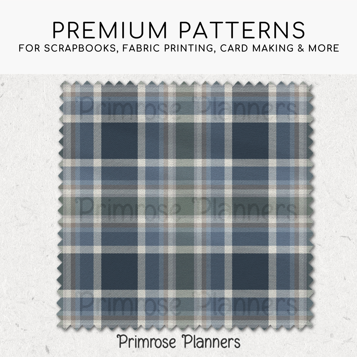 Navy Sage Taupe Plaid Digital Papers, Earth Tone Seamless Patterns (Commercial Use)