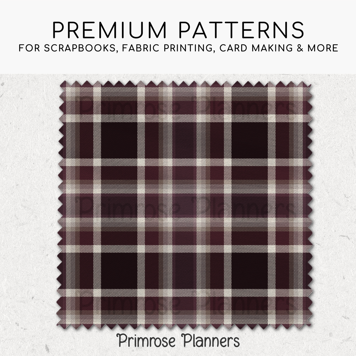 Plum Maroon Taupe Plaid Digital Paper, Earth Tone Seamless Patterns, Farmhouse Gingham Scrapbook Backgrounds, Commercial Use