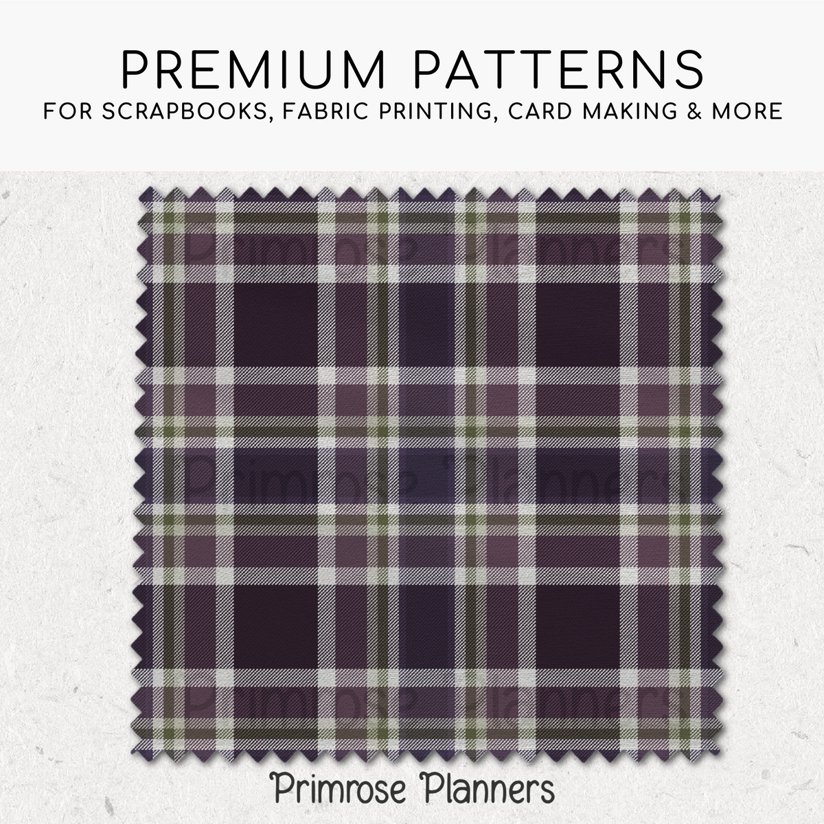 Plum Purple and Green Plaid Digital Paper, Moody Seamless Patterns, Tartan Backgrounds, Commercial Use Scrapbook Paper Pack