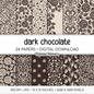 Neutral Vintage Rose Digital Backgrounds | Brown Floral Paper Pack | Heart Patterns for Digital Planning | Scrapbooking