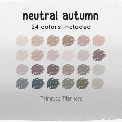 Solid Digital Paper Neutral Autumn | Muted Fall Palette | Taupe, Mauve, Lilac, Sage Green, Olive, Blue