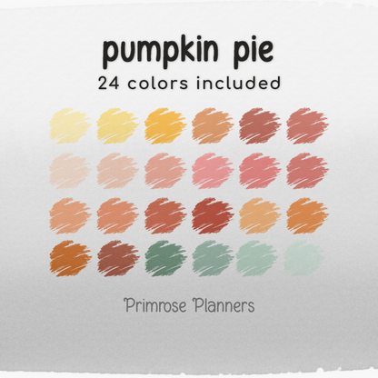 Solid Digital Paper Pumpkin Pie Palette | Autumn Monochrome | Golden Yellow, Maroon, Sage, Teal, Orange | Plain Background