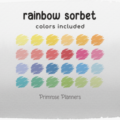 RAINBOW SORBET Solid Digital Paper Pack | Solid Background | Solid Base Digital Paper | Instant Download for Commercial Use | Monochrome