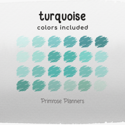 Solid Digital Paper Turquoise Monochrome | Teal Aqua Blue Shades | Ocean Color Palette | Plain Digital Cardstock